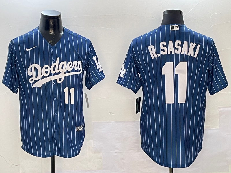 Men Los Angeles Dodgers 11 R Sasaki blue 2025 MLB nike jersey style 18